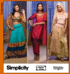 4249 SIMPLICITY  INDIA  BRA / CROP TOP, SKIRT ,SCARF, PANTS PATTERN 6-20 2 SIZES UNCUT